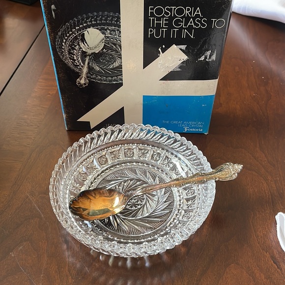 VTG Fostoria Great American Lead crystal Hostess Serving Candy Condiment Dish - Picture 2 of 12